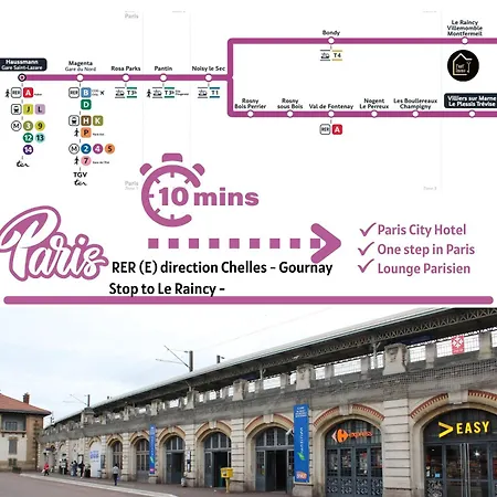 Paris City-Le Raincy - Facing Station - 4 To 8 Pers Exterior foto
